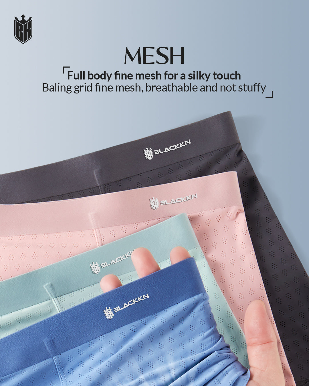 Blackkin Ice Mesh Silky Touch Luxury Seamless Underwear