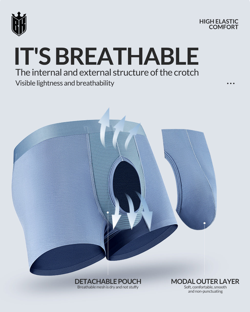 Blackkin Modal Split Capsule Luxury Men's Seamless Underwear