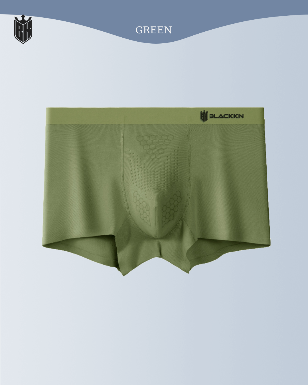 Blackkin Tourmaline Negative Ion Anterior Center Bump Massage Antibacterial Men's Luxury Seamless Underwear