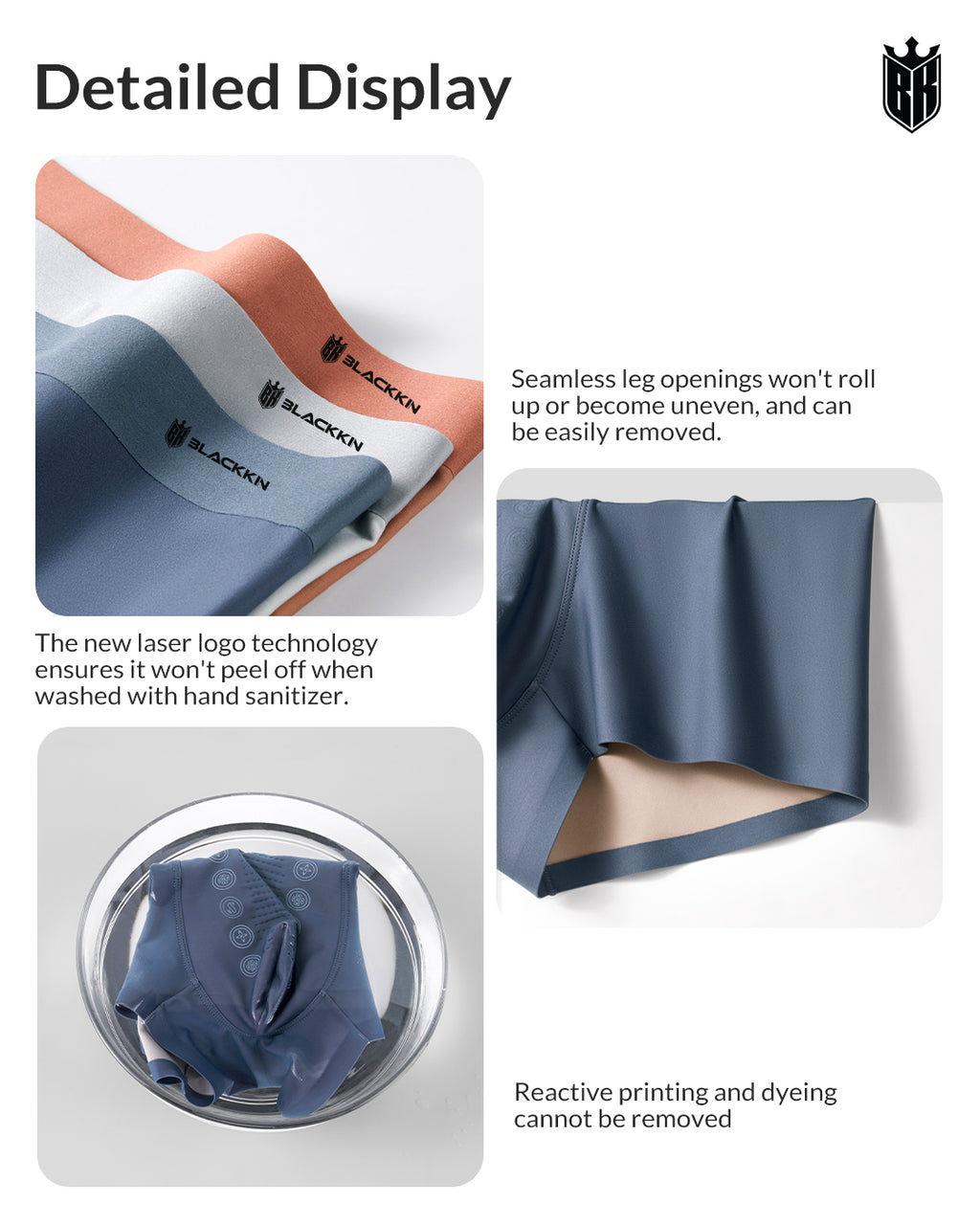 Blackkin FlexCore™ 3D Seamless Antibacterial Performance Boxer Brief