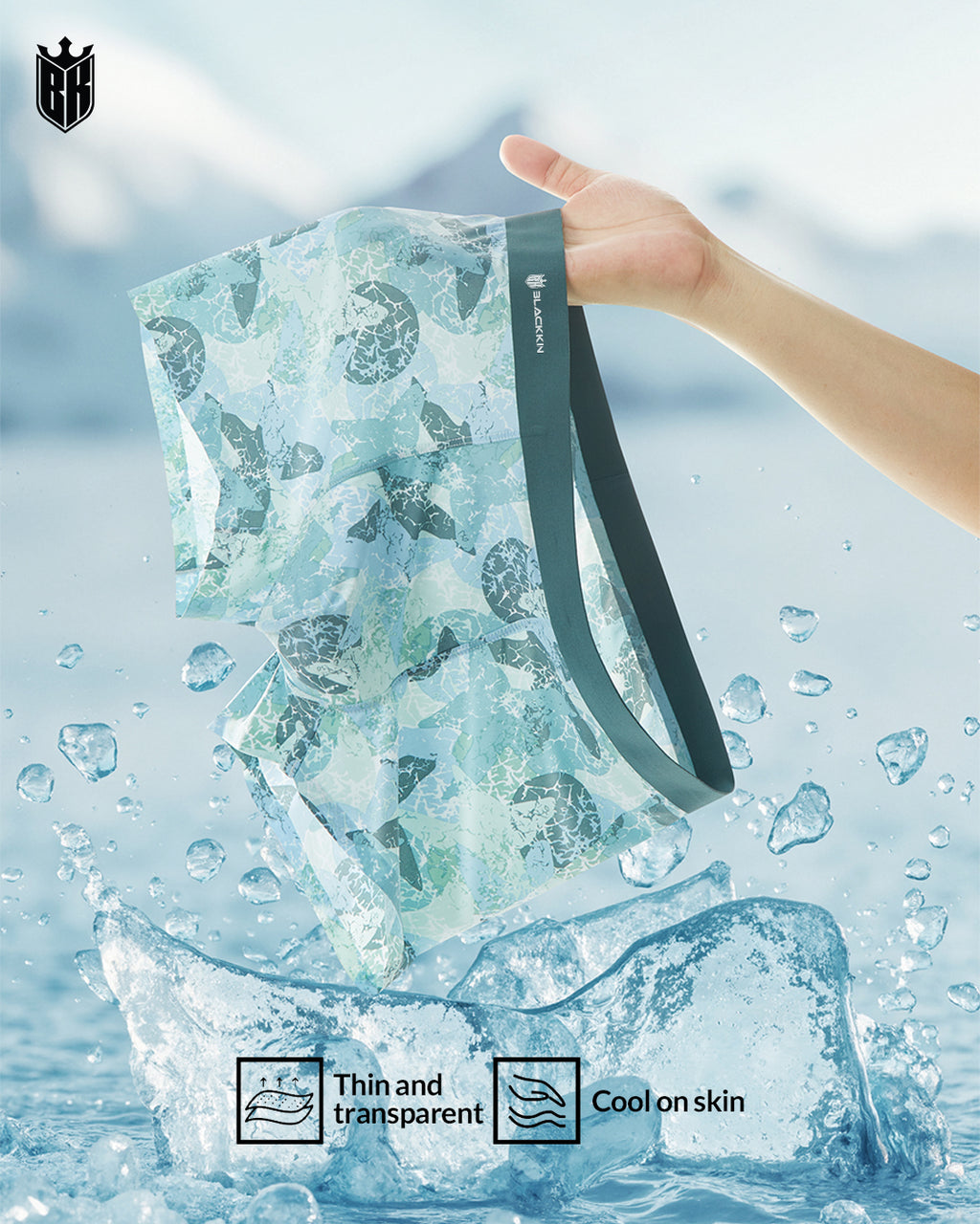 Blackkin NatureCore™ Cordyceps Cooling Seamless Boxer Brief