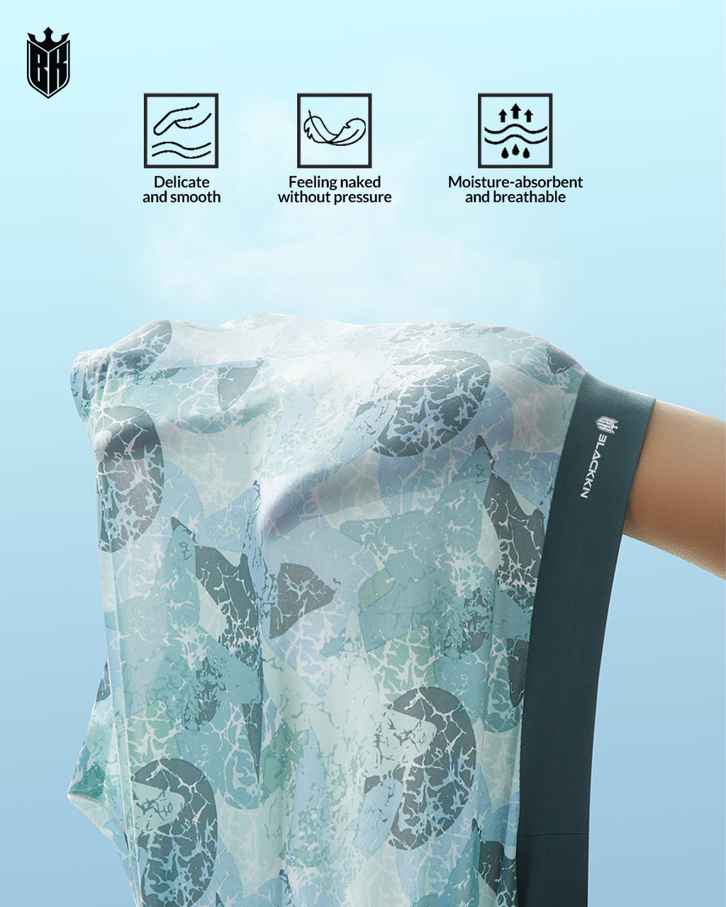 Blackkin NatureCore™ Cordyceps Cooling Seamless Boxer Brief