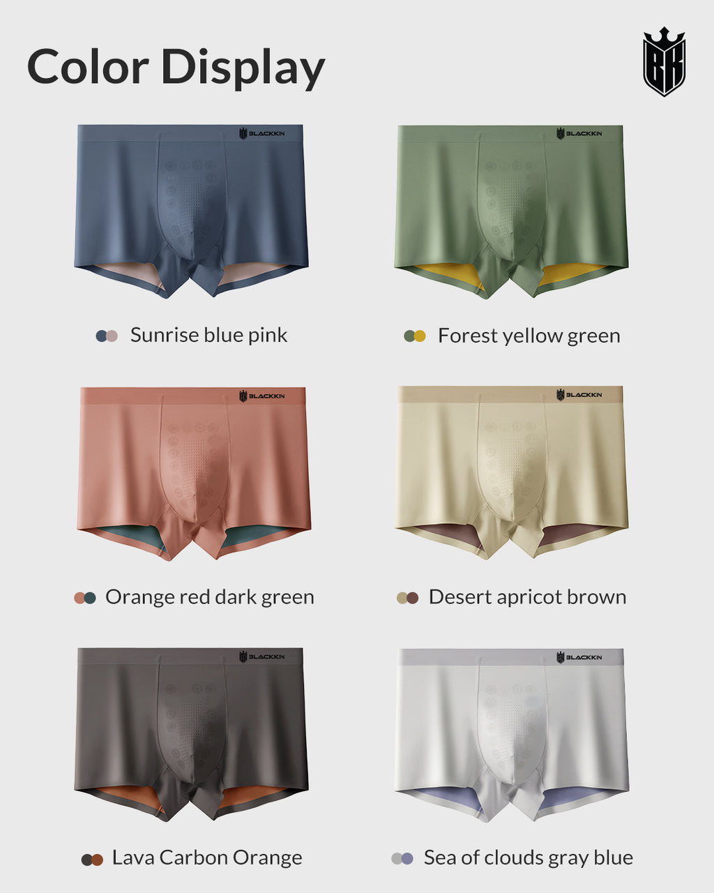 Blackkin FlexCore™ 3D Seamless Antibacterial Performance Boxer Brief