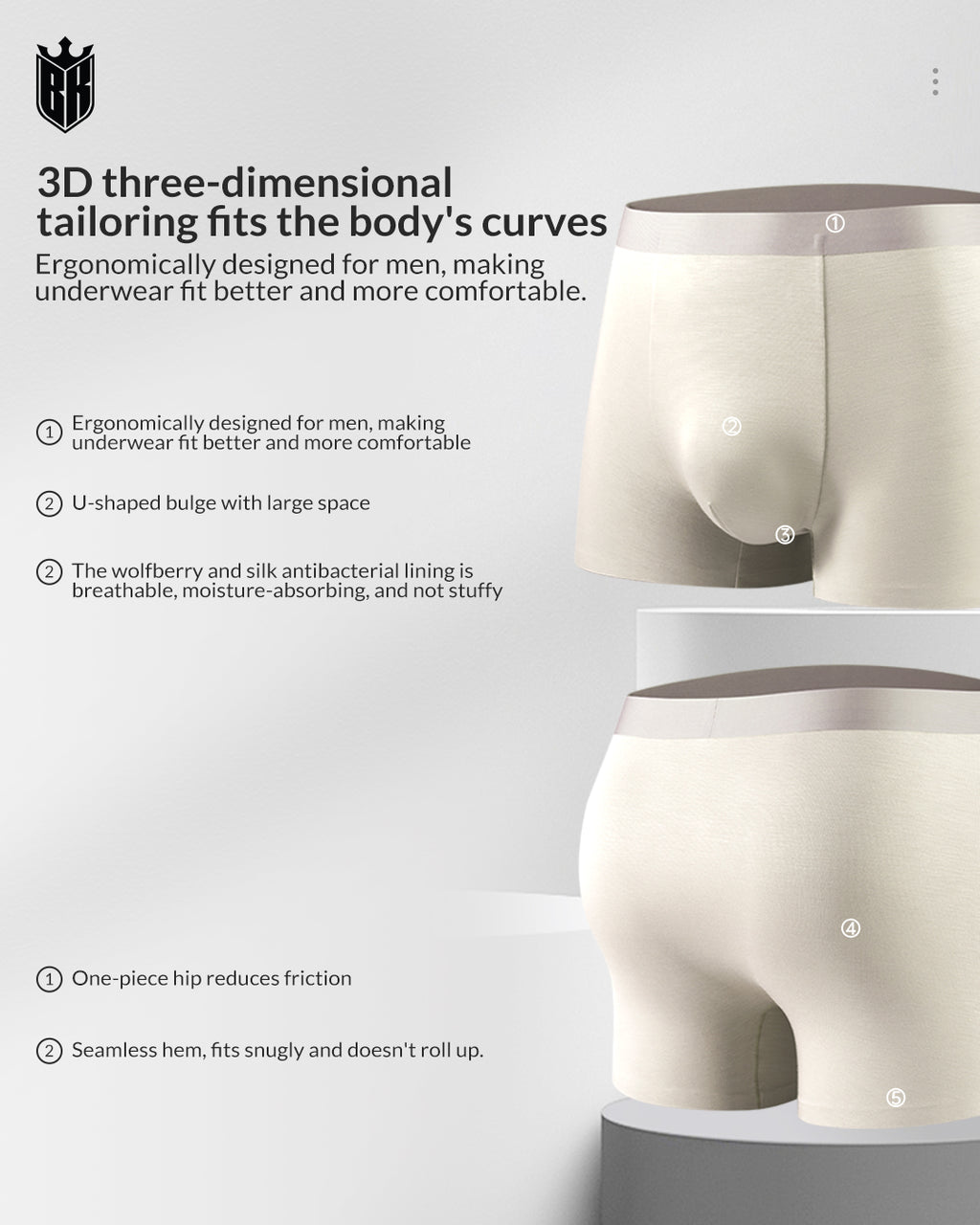 Blackkin BambooSilk Elite™ Antibacterial Seamless Boxer