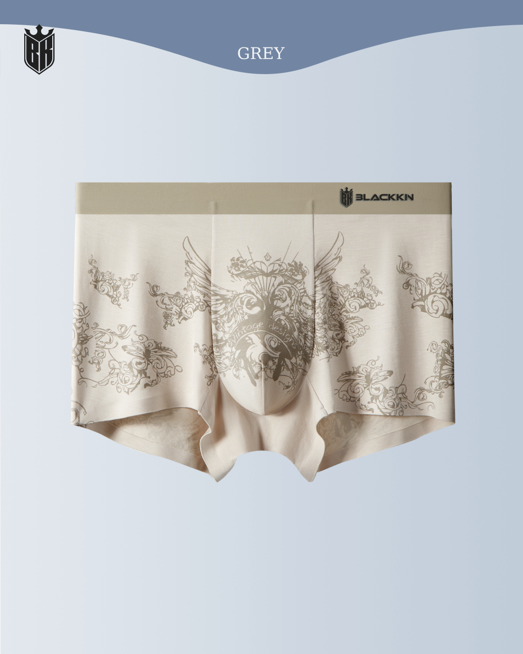 Blackkin SilkCore™ Seamless Antibacterial Printed Luxury Boxer Brief