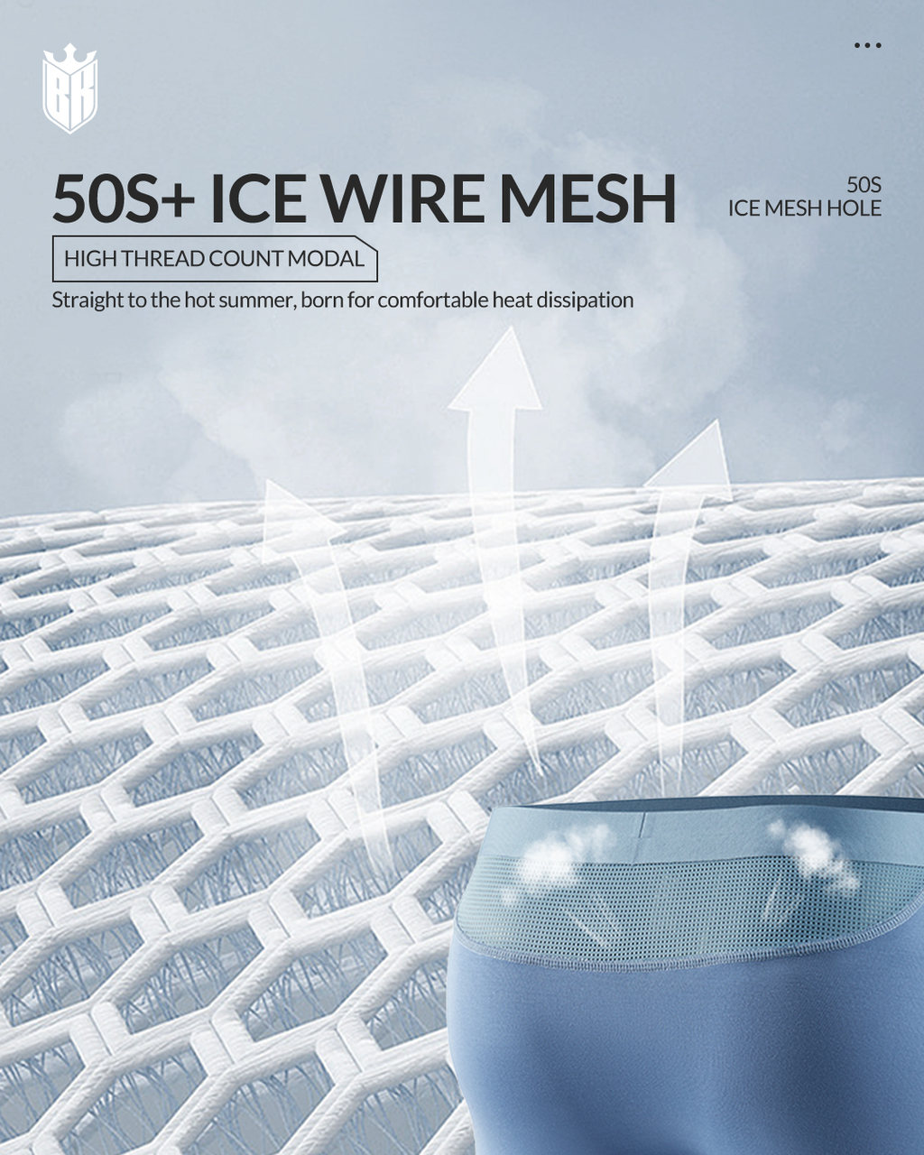 Blackkin 50S Modal Ice Wire Detached Capsule Men's Luxury Seamless Underwear