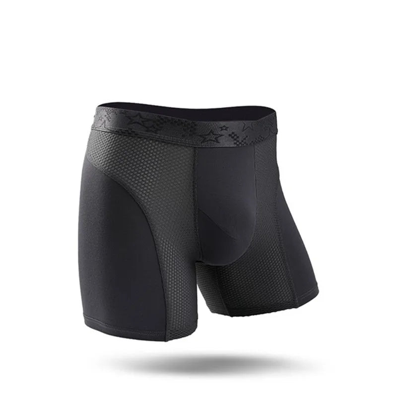 Blackkin Modal Boxers Men Underwear  Breathable Pouch Underpants Male Long Leg Pants Large Size Boxershorts